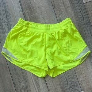 Neon Yellow lululemon hotty hot Women's Athletic Shorts